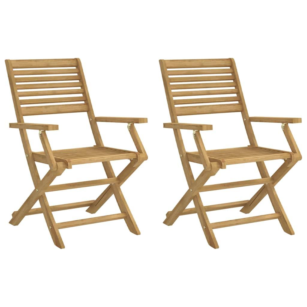 Sillas plegables 2 uds madera acacia