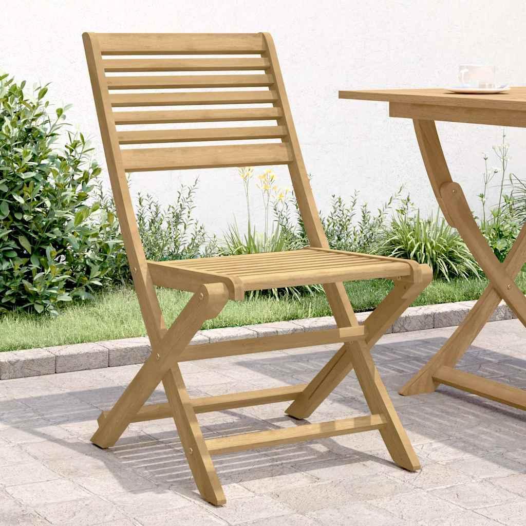 Sillas plegables 2 uds madera acacia