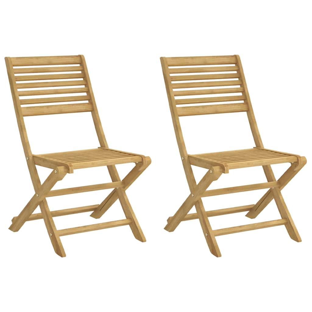 Sillas plegables 2 uds madera acacia