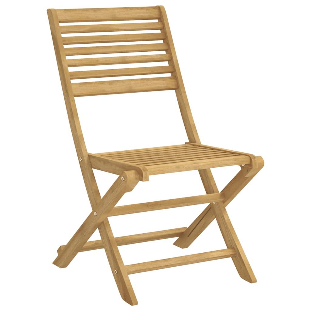 Sillas plegables, 4 unidades, 54,5 x 61,5 x 86,5 cm, madera maciza de acacia