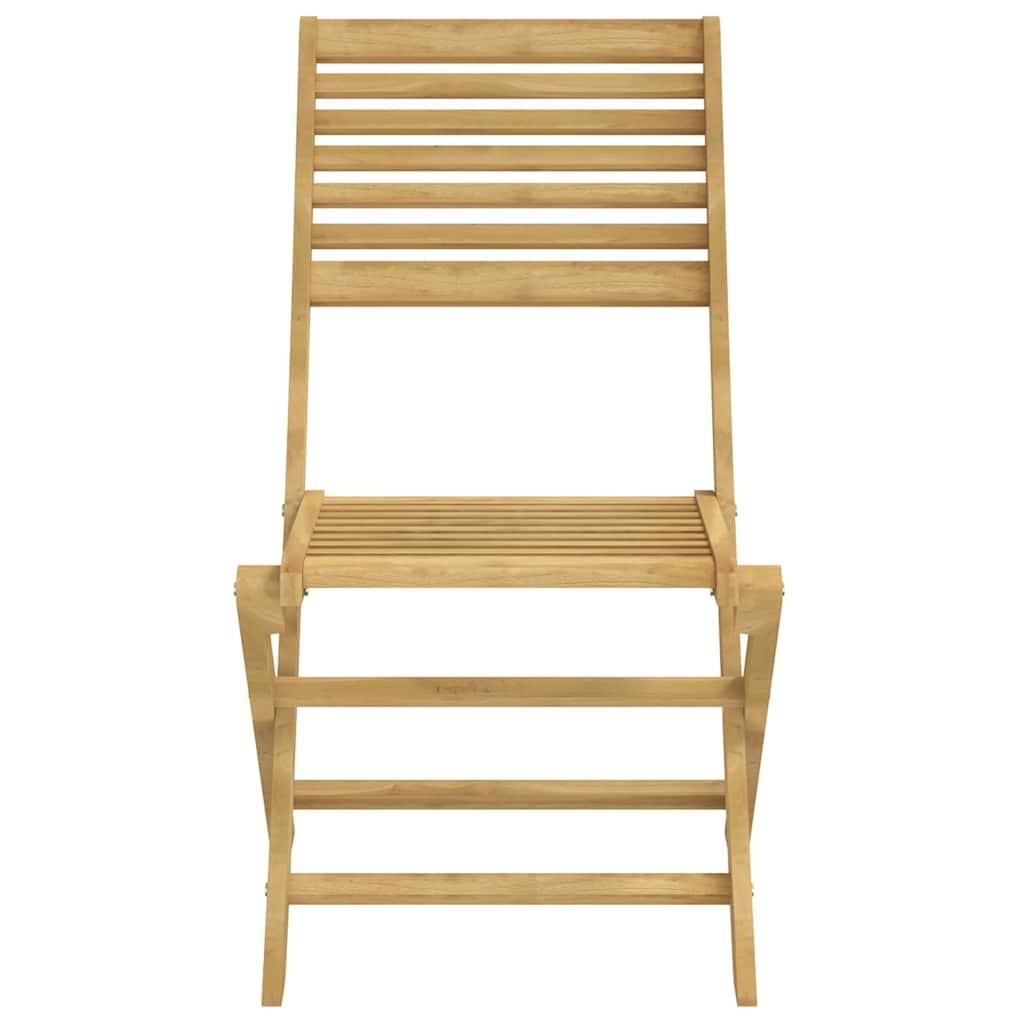 Sillas plegables, 4 unidades, 54,5 x 61,5 x 86,5 cm, madera maciza de acacia