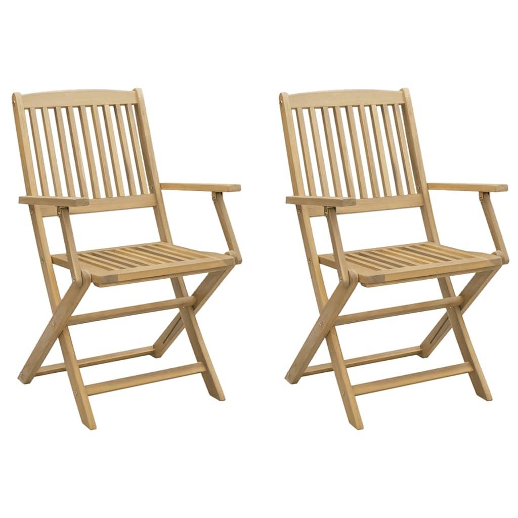 Sillas plegables 2 uds madera acacia
