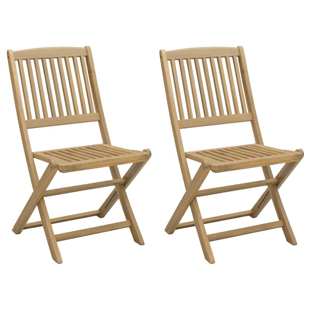 Sillas plegables 2 uds madera acacia