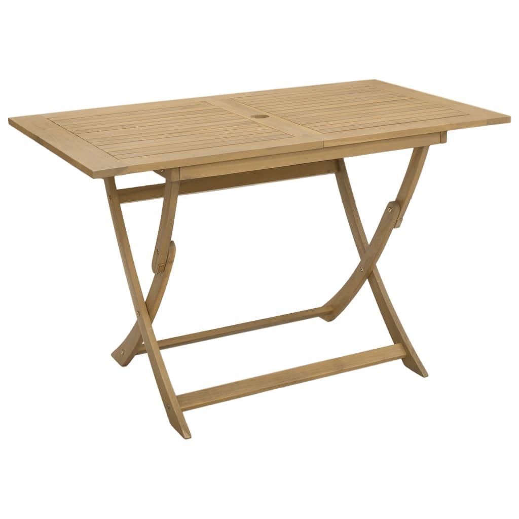 Mesa de jardín plegable madera maciza de acacia 90x52,5x65 cm