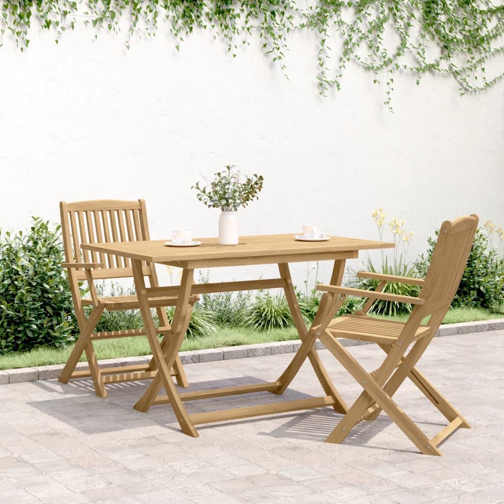 Mesa de jardín plegable madera maciza de acacia 90x52,5x65 cm