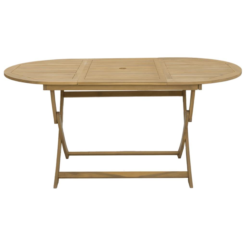 Mesa de jardín plegable madera maciza de acacia 90x52,5x65 cm