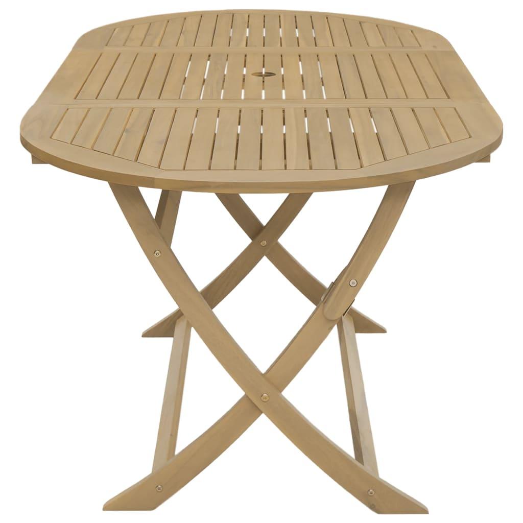 Mesa de jardín plegable madera maciza de acacia 90x52,5x65 cm