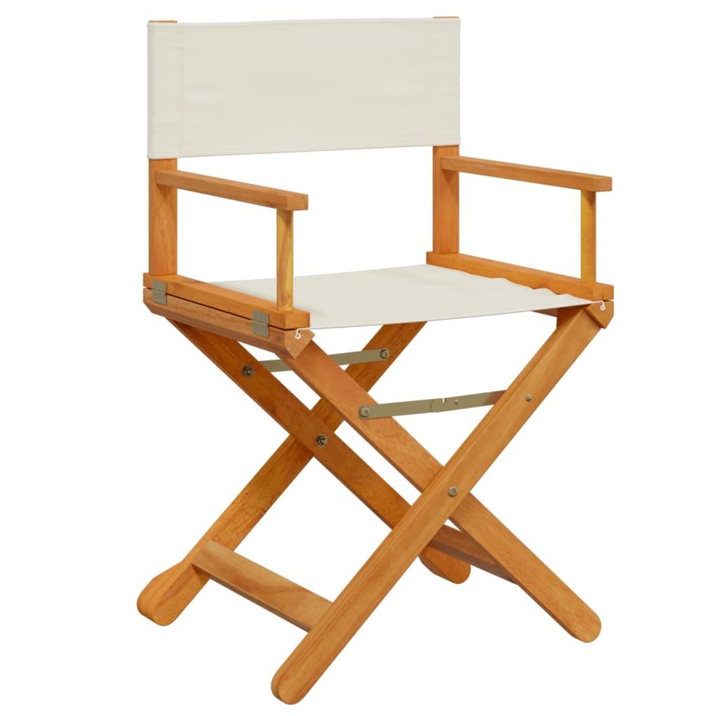 Sillas de director plegables 2 unidades tela blanco crema