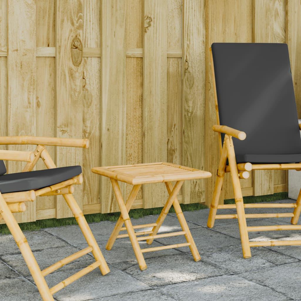 Mesa plegable de jardín de bambú 115x50x75 cm
