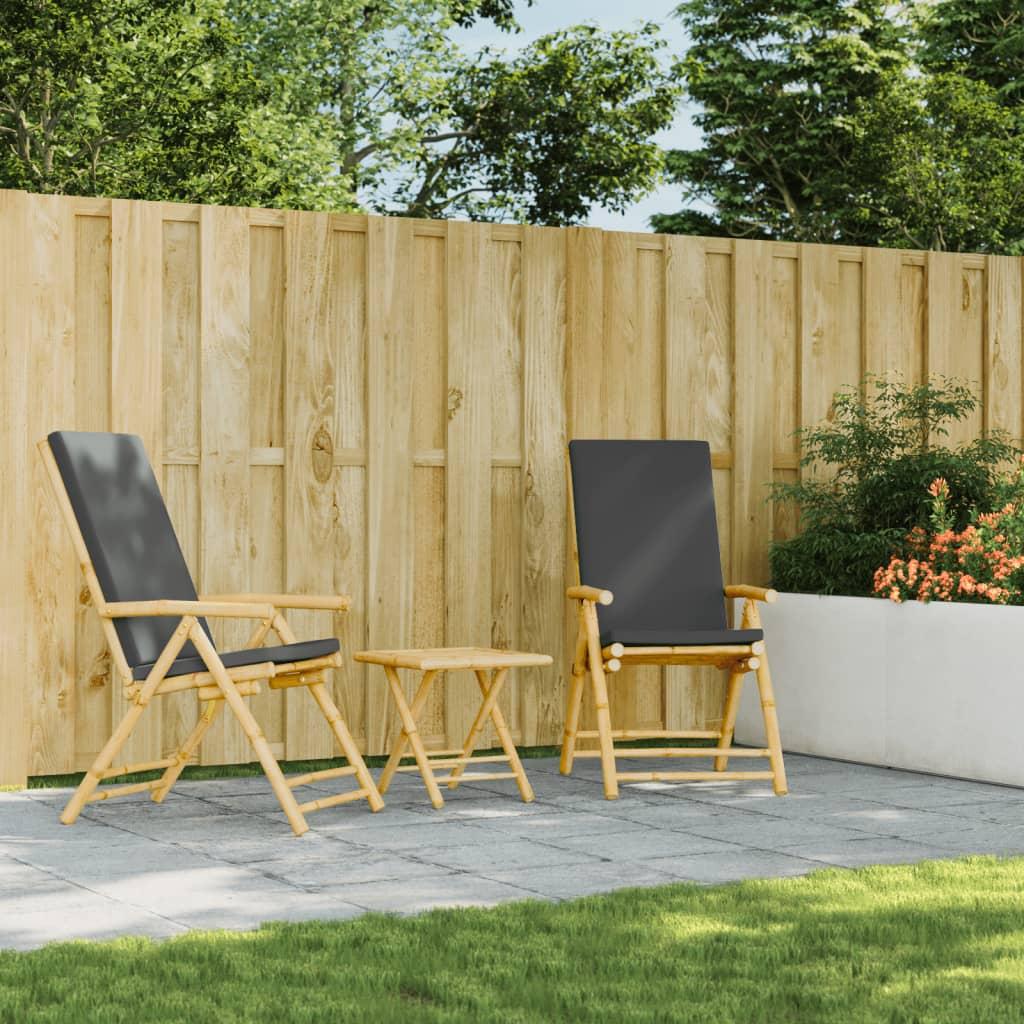 Mesa plegable de jardín de bambú 115x50x75 cm