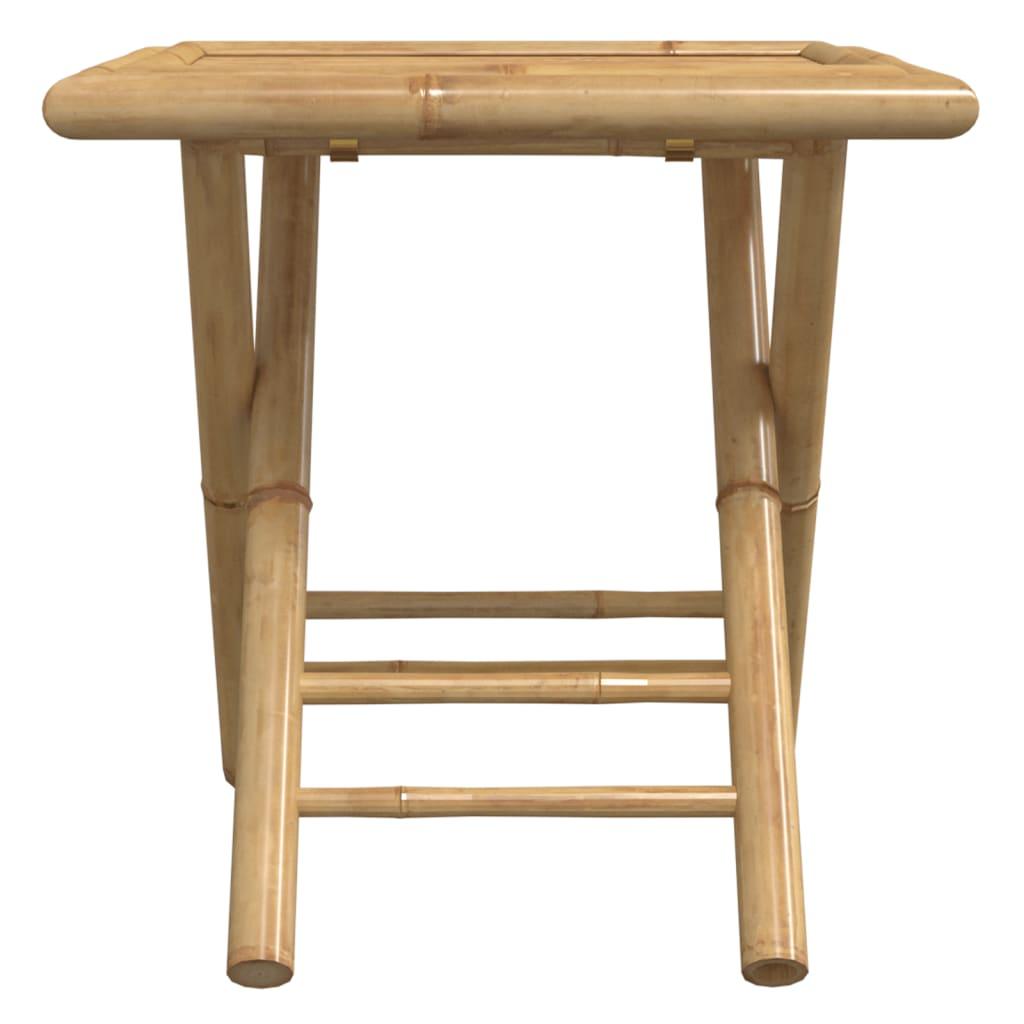 Mesa plegable de jardín de bambú 115x50x75 cm