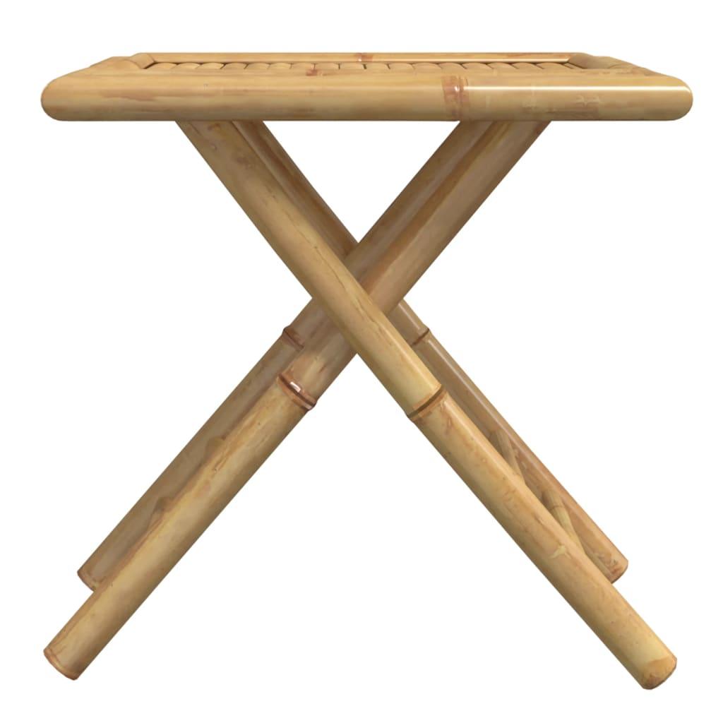 Mesa plegable de jardín de bambú 115x50x75 cm