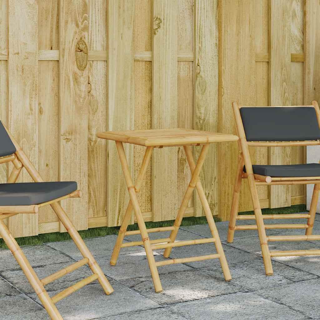Mesa plegable de jardín de bambú 115x50x75 cm