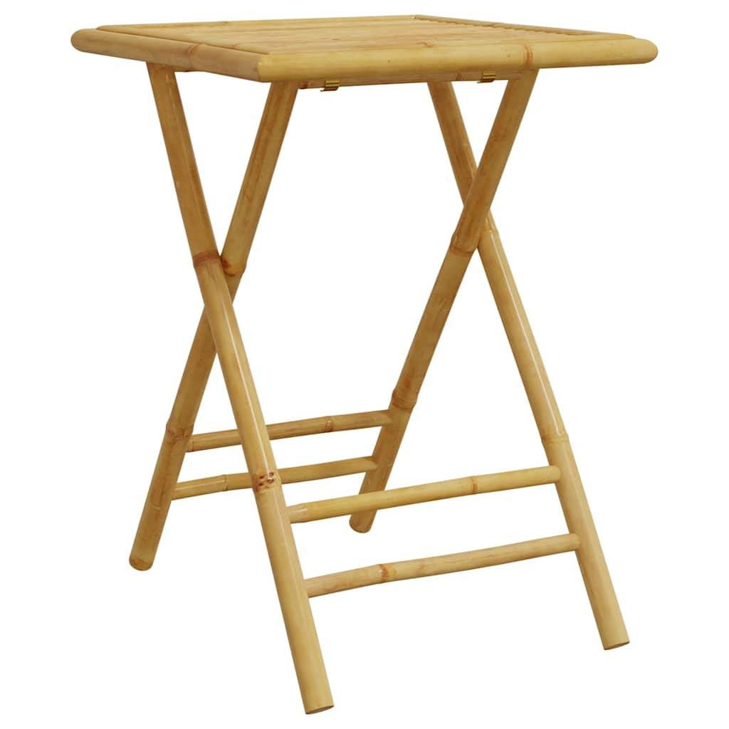 Mesa plegable de jardín de bambú 115x50x75 cm