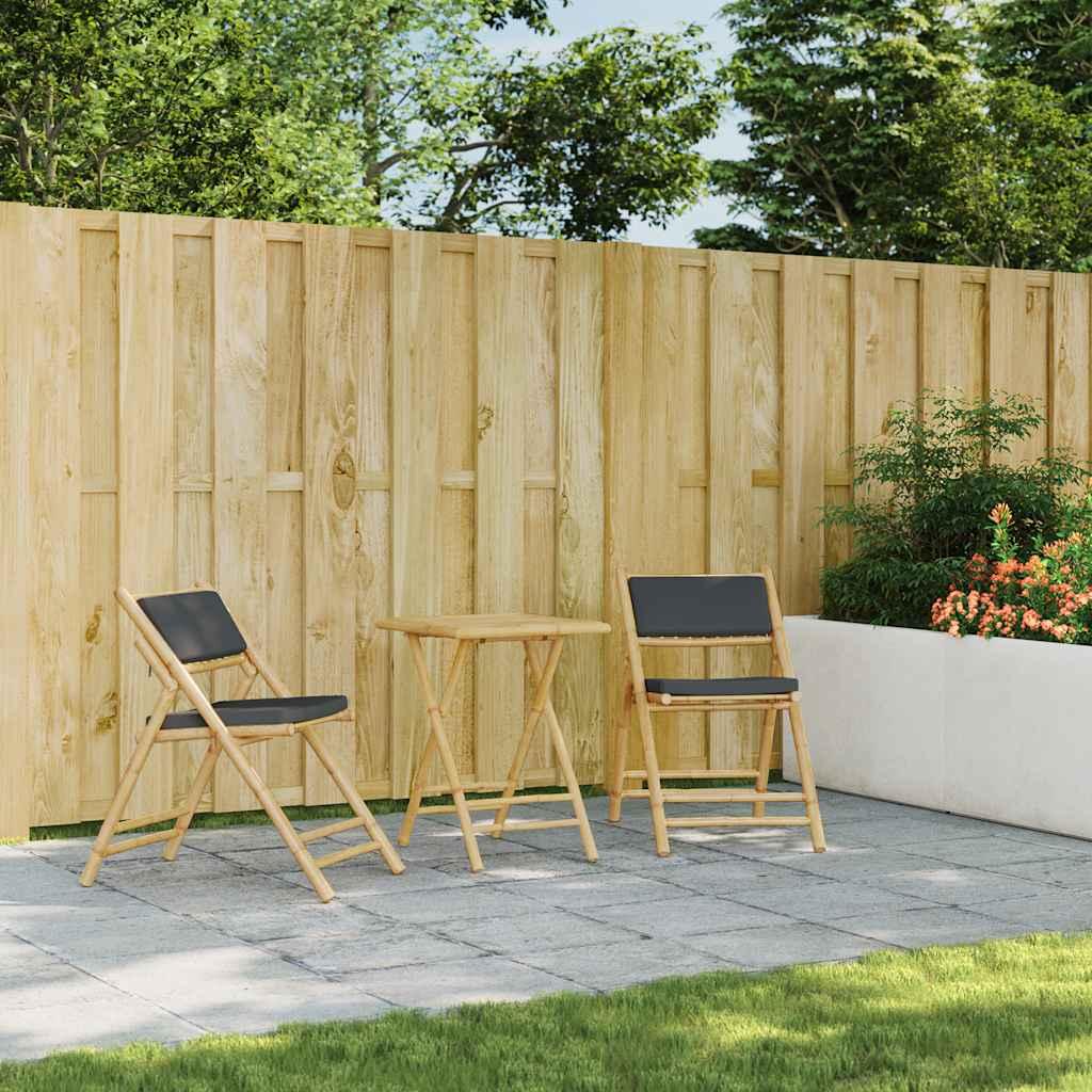 Mesa plegable de jardín de bambú 115x50x75 cm