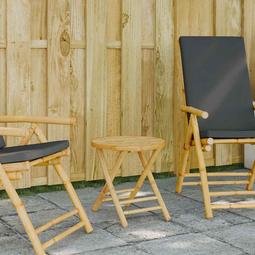 Mesa plegable de jardín de bambú 115x50x75 cm
