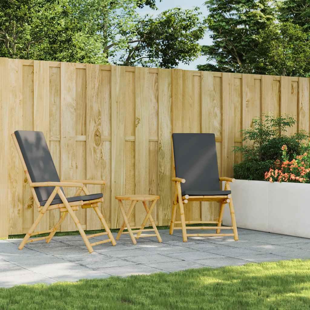Mesa plegable de jardín de bambú 115x50x75 cm
