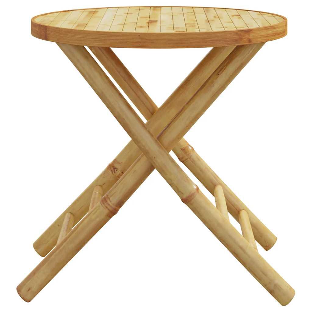 Mesa plegable de jardín de bambú 115x50x75 cm