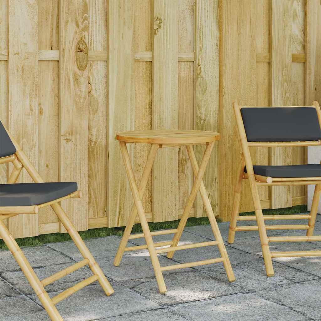 Mesa plegable de jardín de bambú
