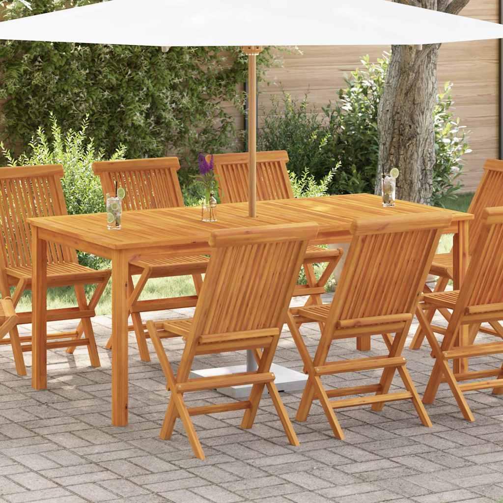 Mesa de comedor de jardín madera maciza de acacia 110x110x75 cm