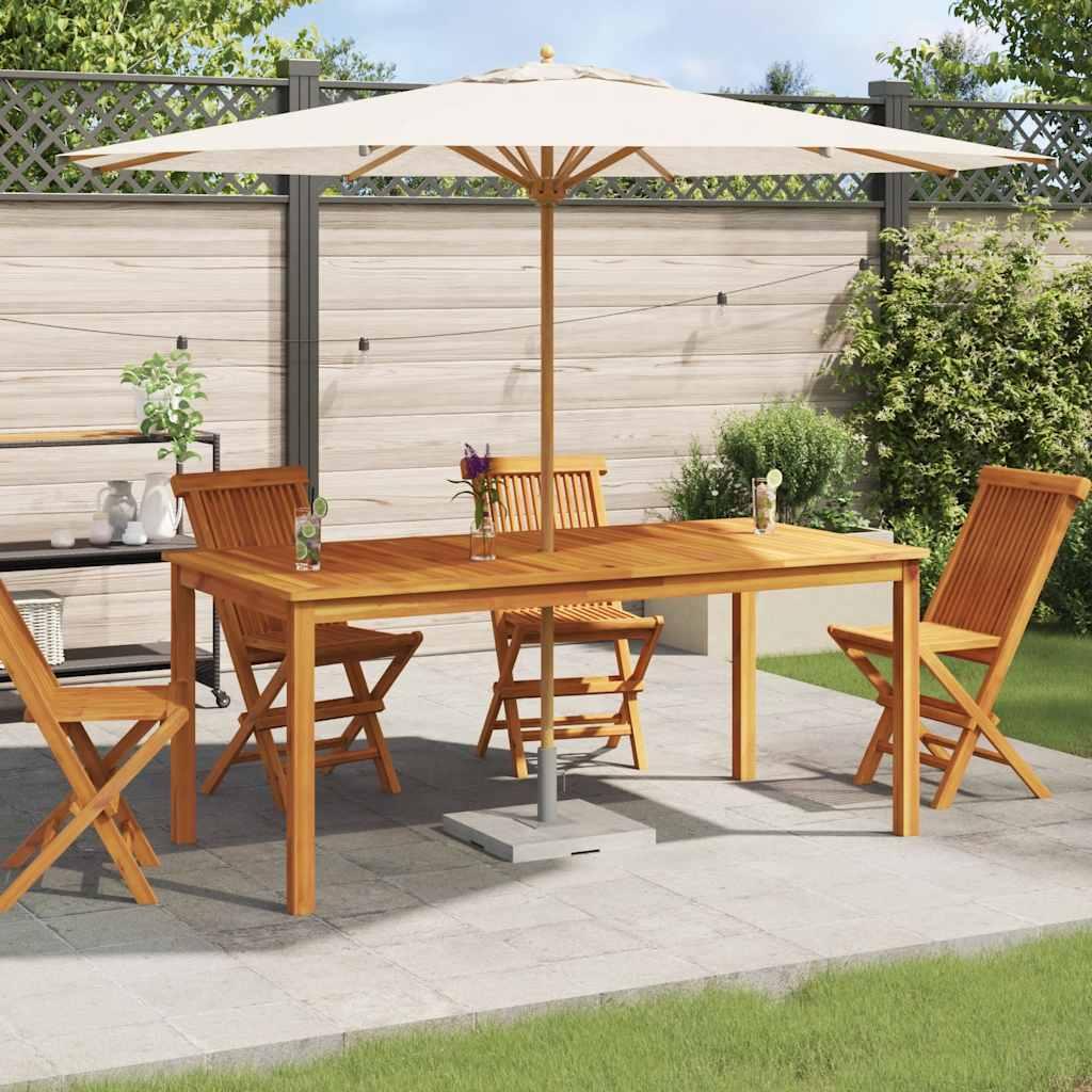 Mesa de comedor de jardín madera maciza de acacia 110x110x75 cm