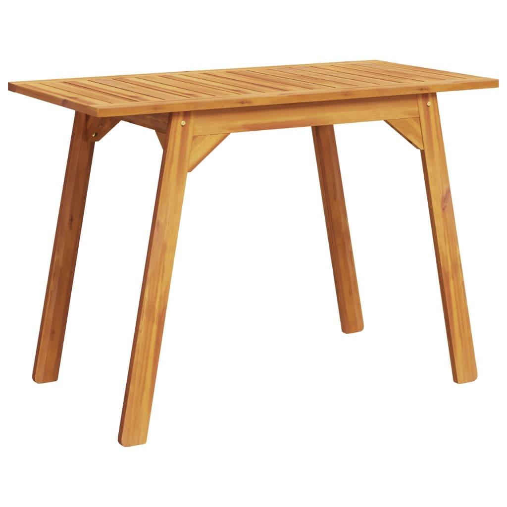 Mesa de comedor de jardín madera maciza de acacia 110x110x75 cm