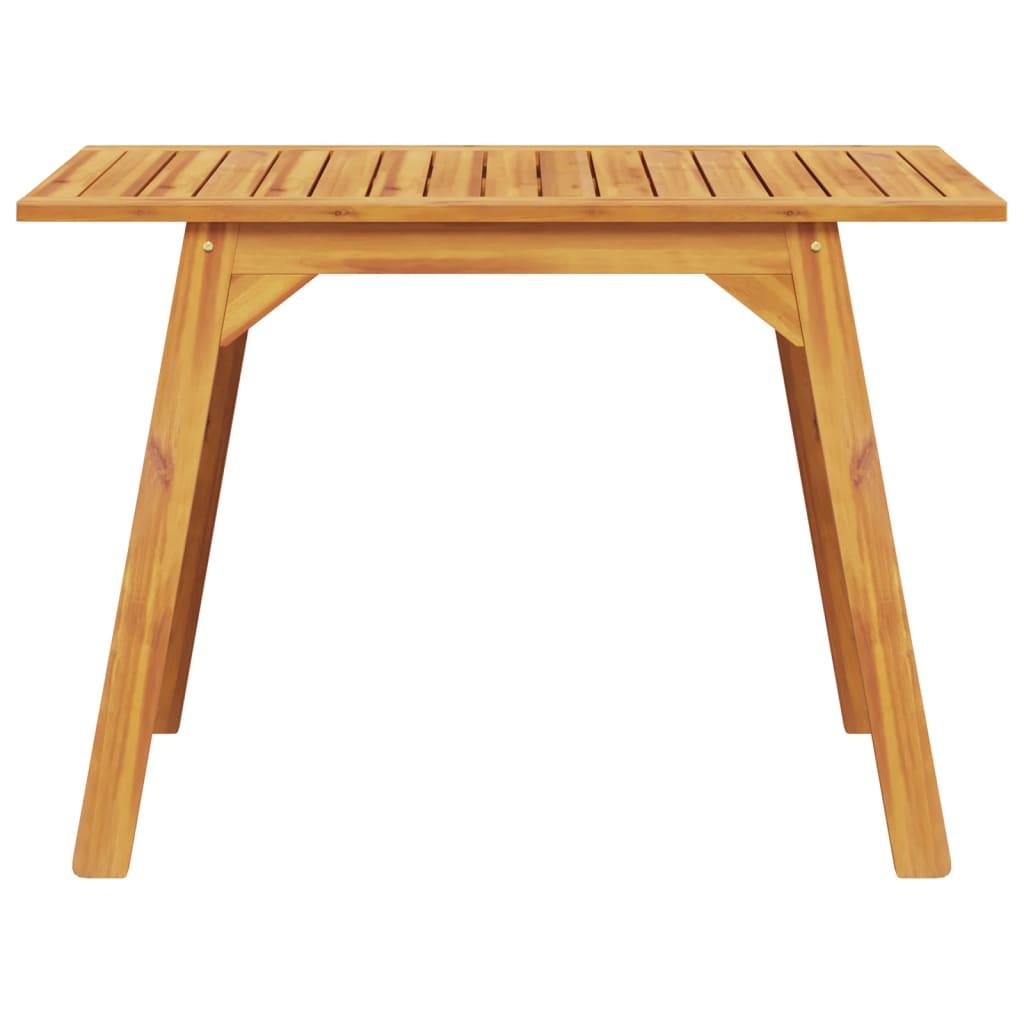 Mesa de comedor de jardín madera maciza de acacia 110x110x75 cm