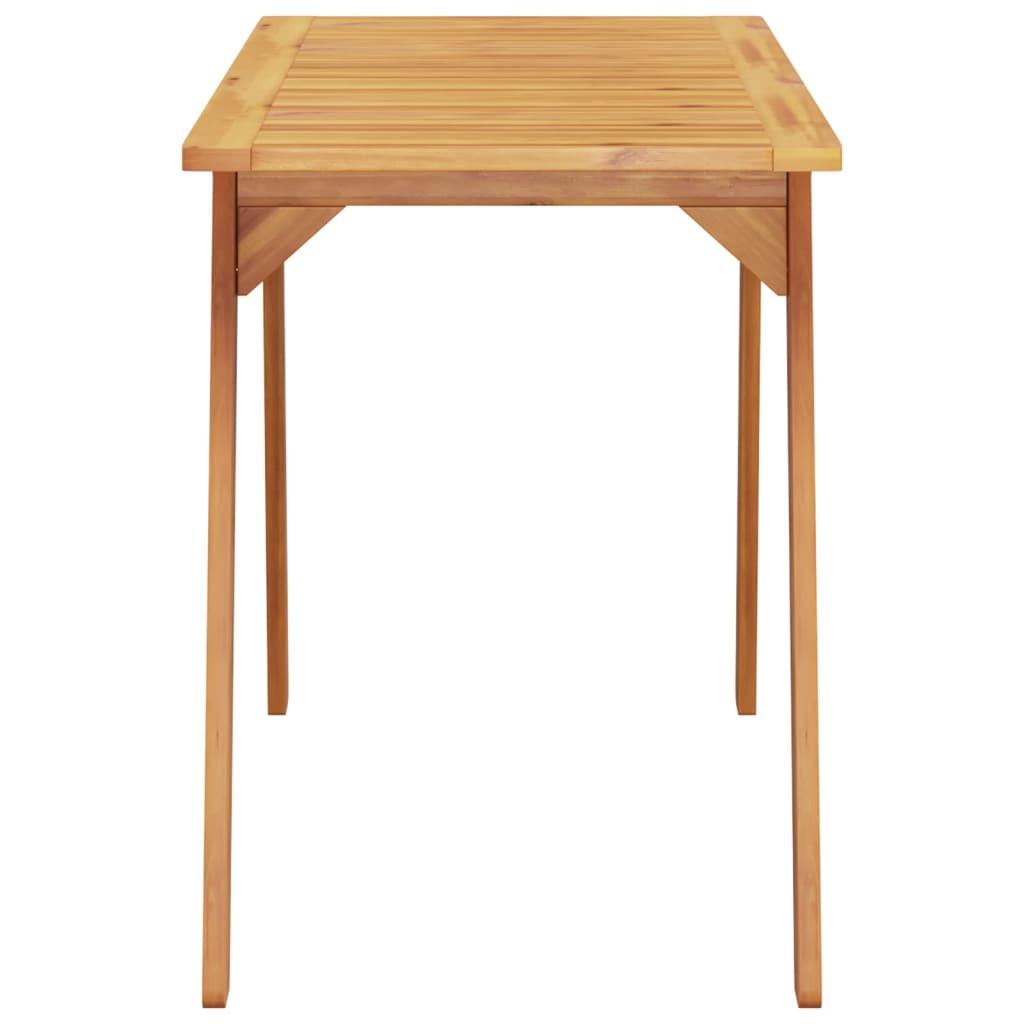 Mesa de comedor de jardín madera maciza de acacia 110x110x75 cm