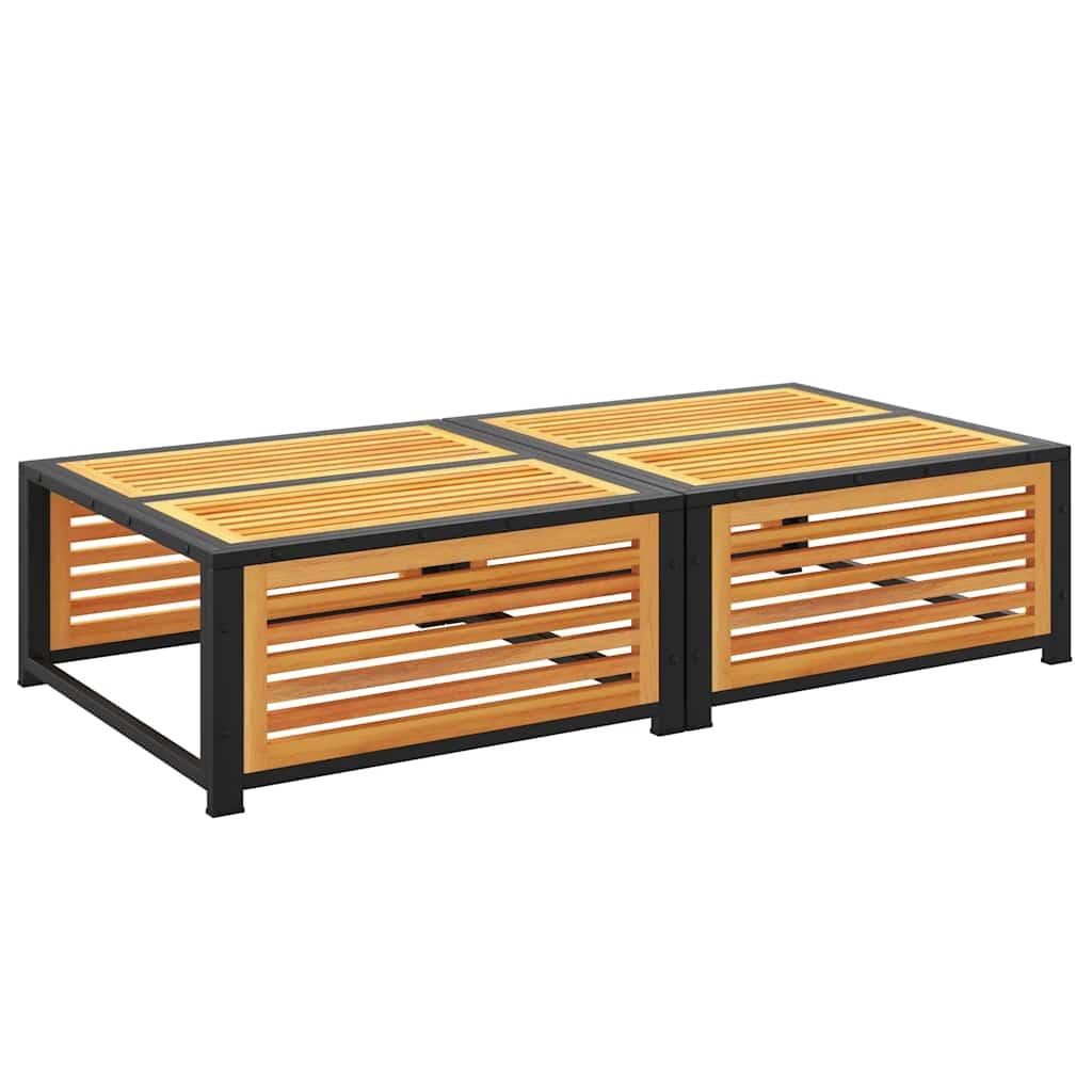 Mesa de jardín con taburete madera maciza de acacia
