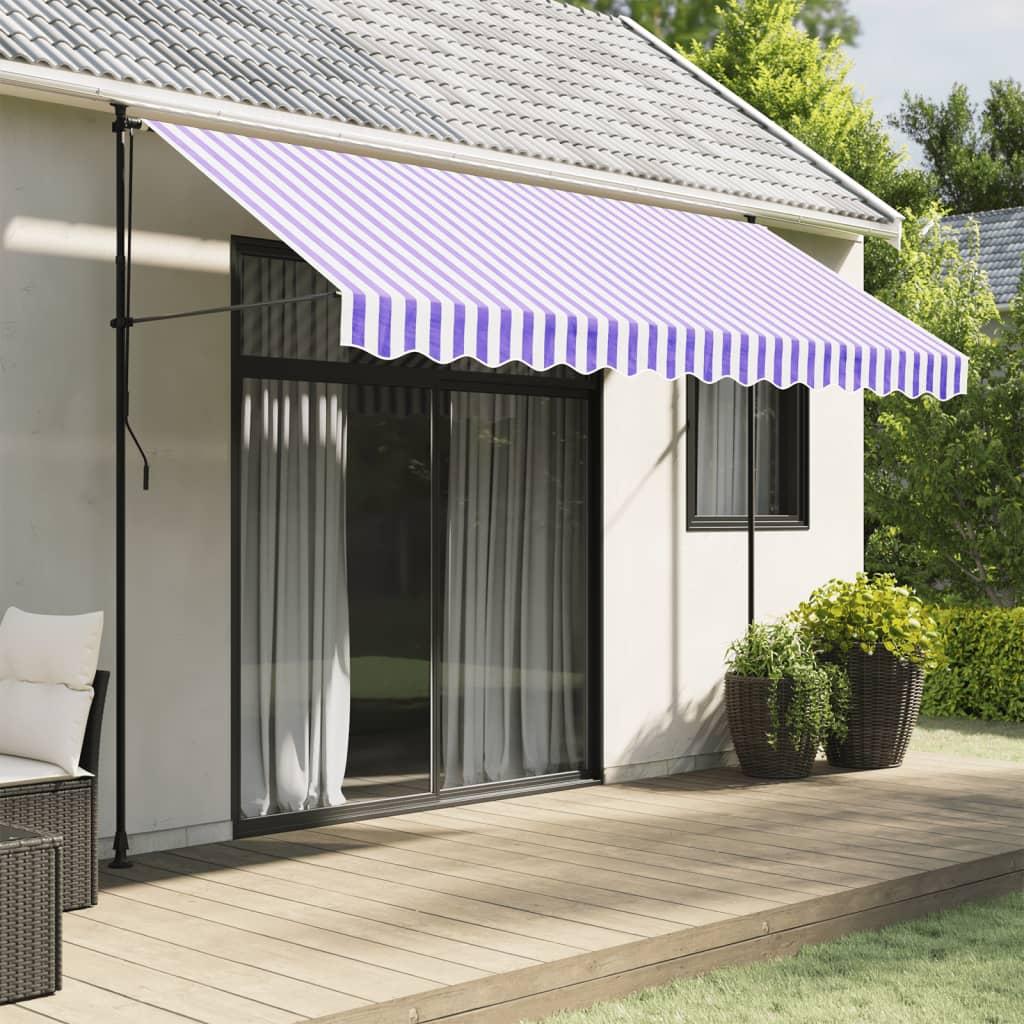 Tela de cenefa de toldo de repuesto rayas amarillo y blanco 280x20 cm