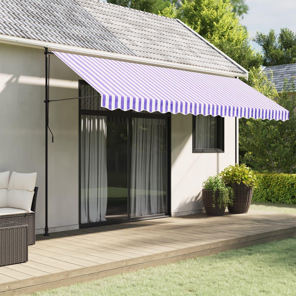 Tela de cenefa de toldo de repuesto rayas amarillo y blanco 280x20 cm