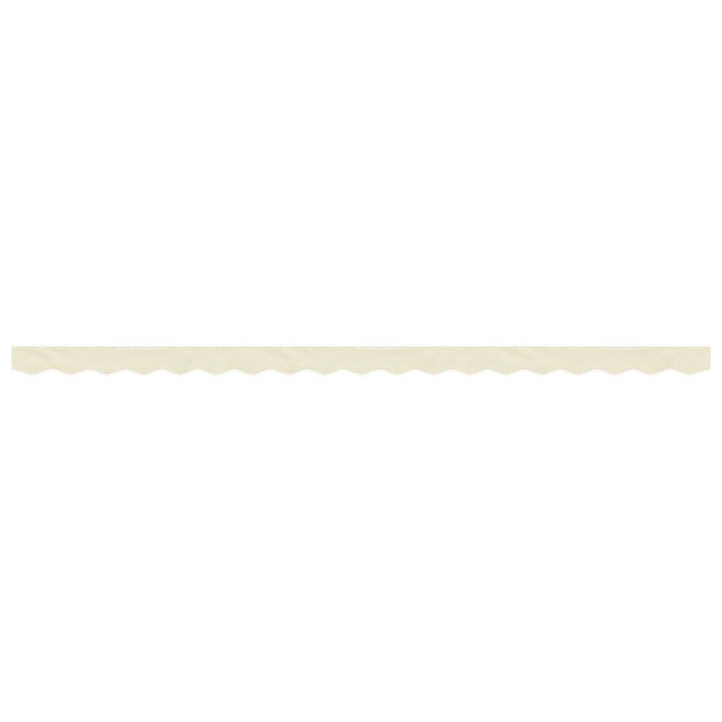 Tela de cenefa de toldo de repuesto rayas amarillo y blanco 280x20 cm