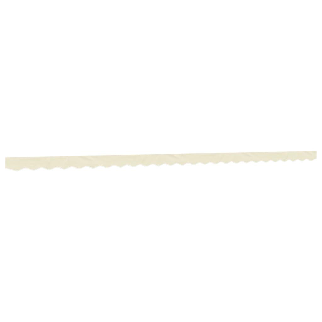 Tela de cenefa de toldo de repuesto rayas amarillo y blanco 280x20 cm