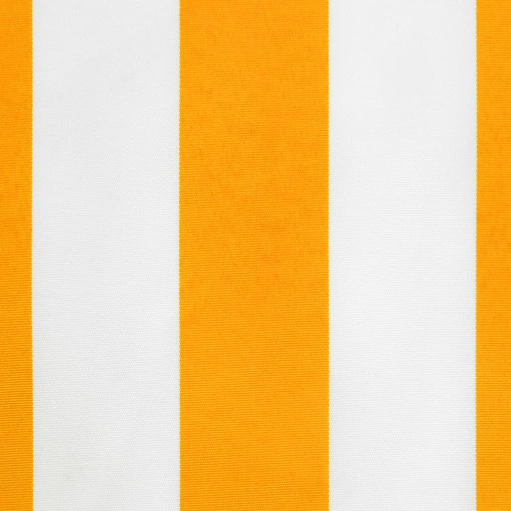 Tela de cenefa de toldo de repuesto rayas amarillo y blanco 280x20 cm
