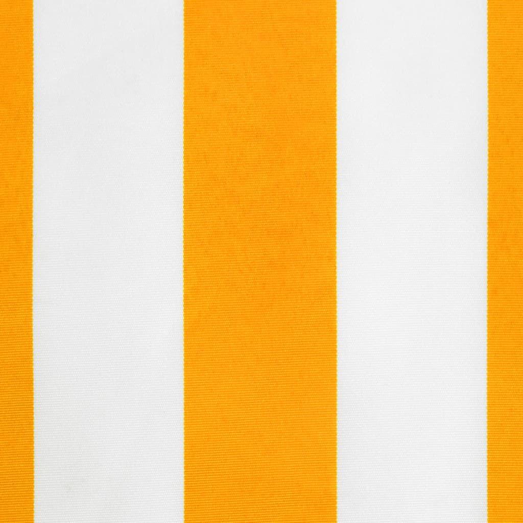 Tela de cenefa de toldo de repuesto rayas amarillo y blanco 400 cm