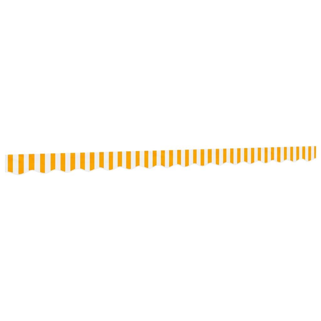 Tela de cenefa de toldo de repuesto rayas amarillo y blanco 280x20 cm