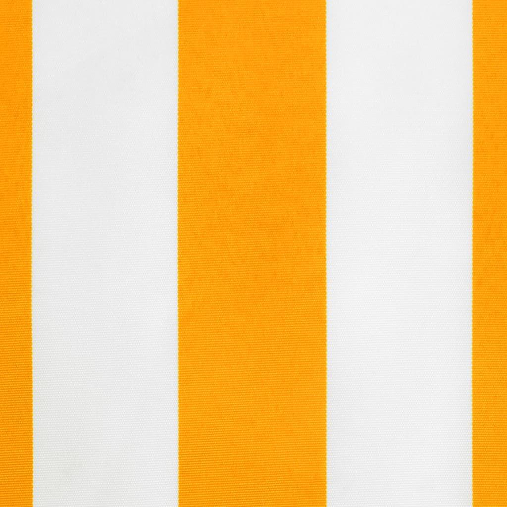 Tela de cenefa de toldo de repuesto rayas amarillo y blanco 280x20 cm