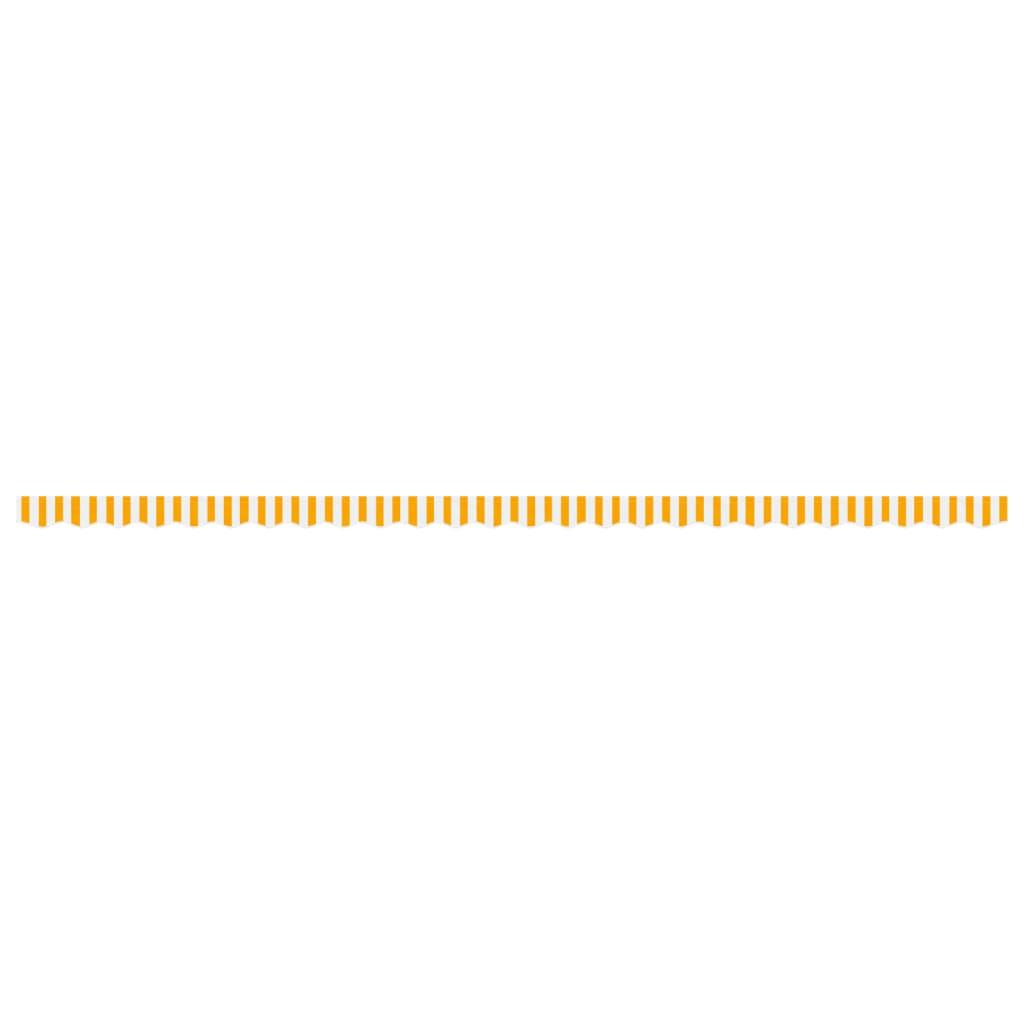 Tela de cenefa de toldo de repuesto rayas amarillo blanco 350 cm