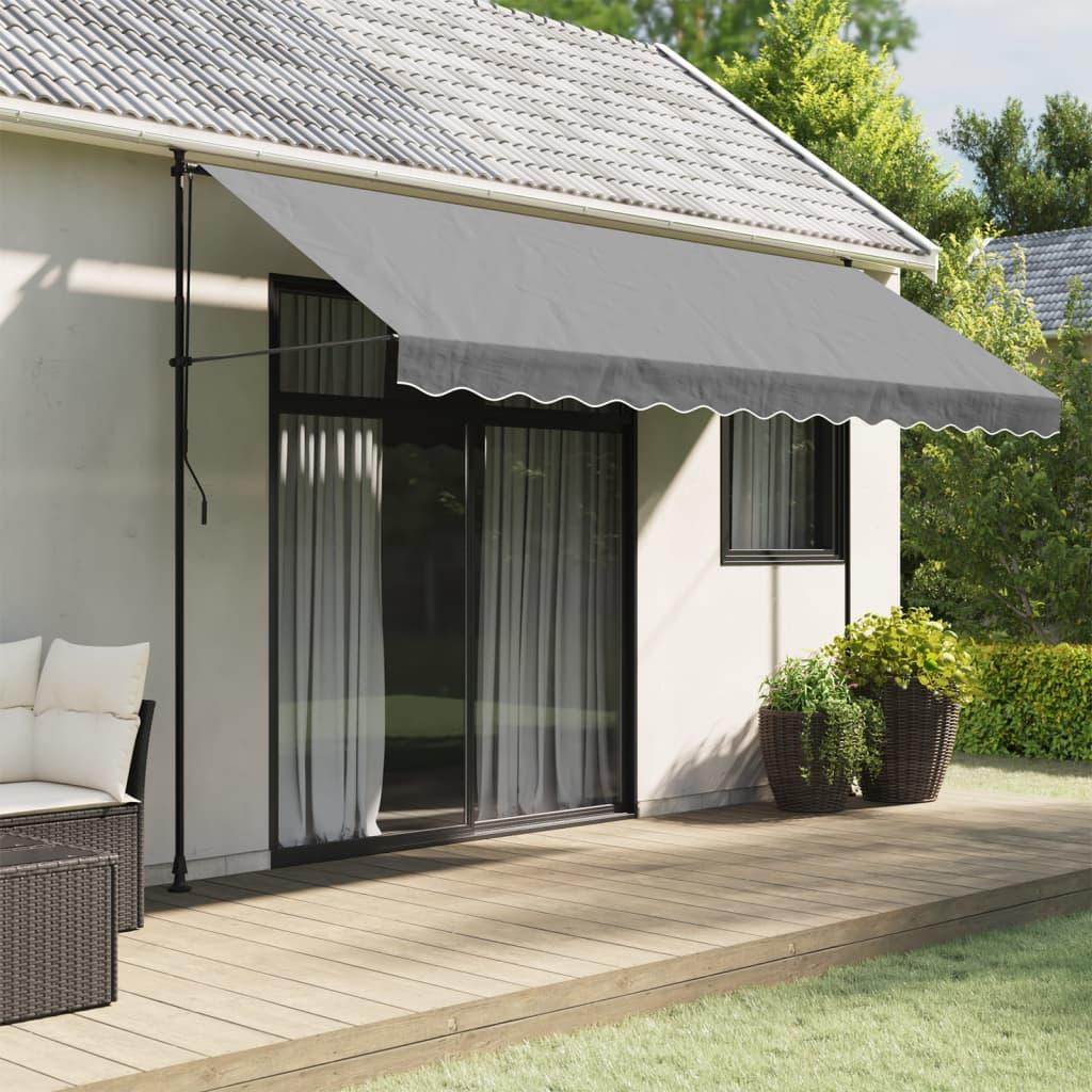 Tela de cenefa de toldo de repuesto rayas amarillo y blanco 280x20 cm