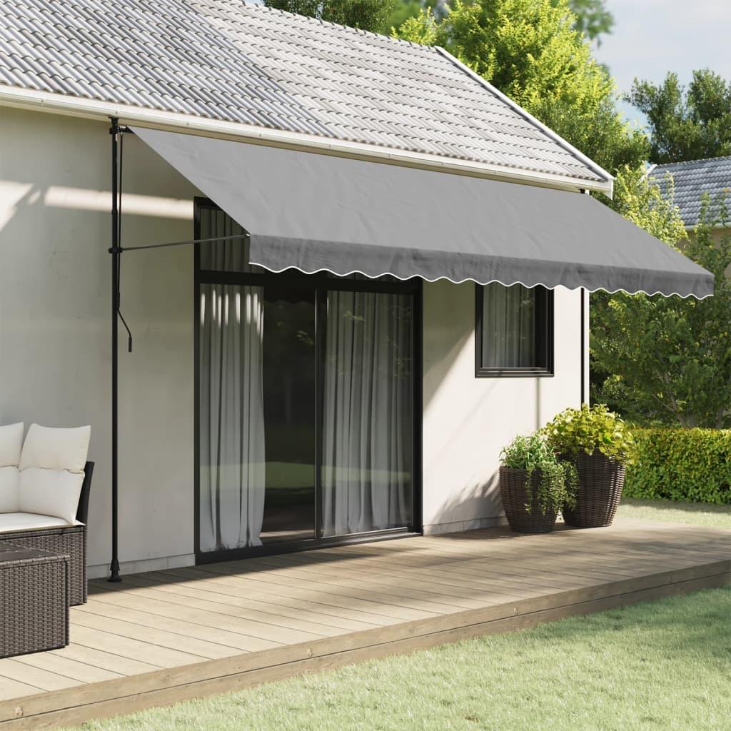 Tela de cenefa de toldo de repuesto rayas amarillo y blanco 280x20 cm