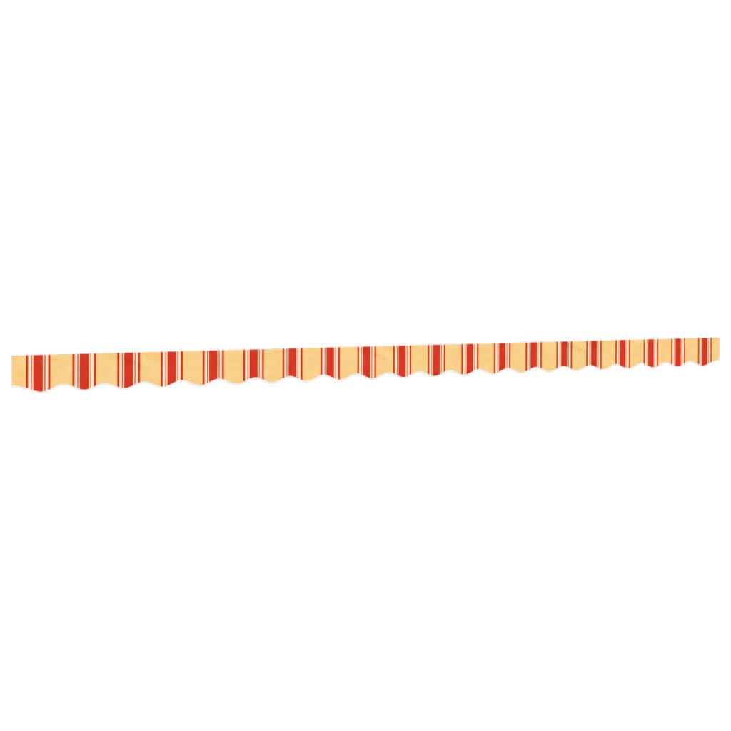 Tela de cenefa de toldo de repuesto rayas amarillo y blanco 280x20 cm