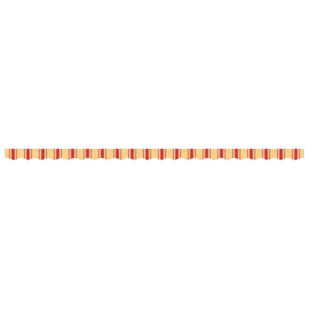 Tela de cenefa de toldo de repuesto rayas amarillo y blanco 280x20 cm