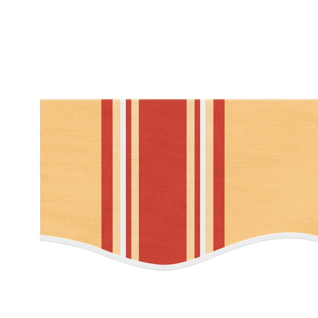 Tela de cenefa de toldo de repuesto rayas amarillo y blanco 280x20 cm
