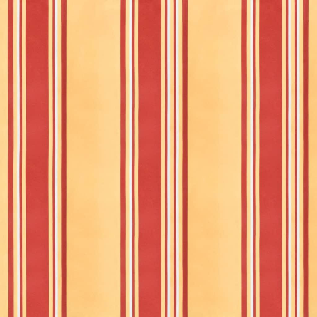 Tela de cenefa de toldo de repuesto rayas amarillo y blanco 280x20 cm