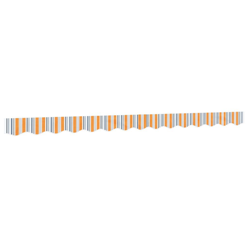 Tela de cenefa de toldo de repuesto rayas amarillo y blanco 280x20 cm