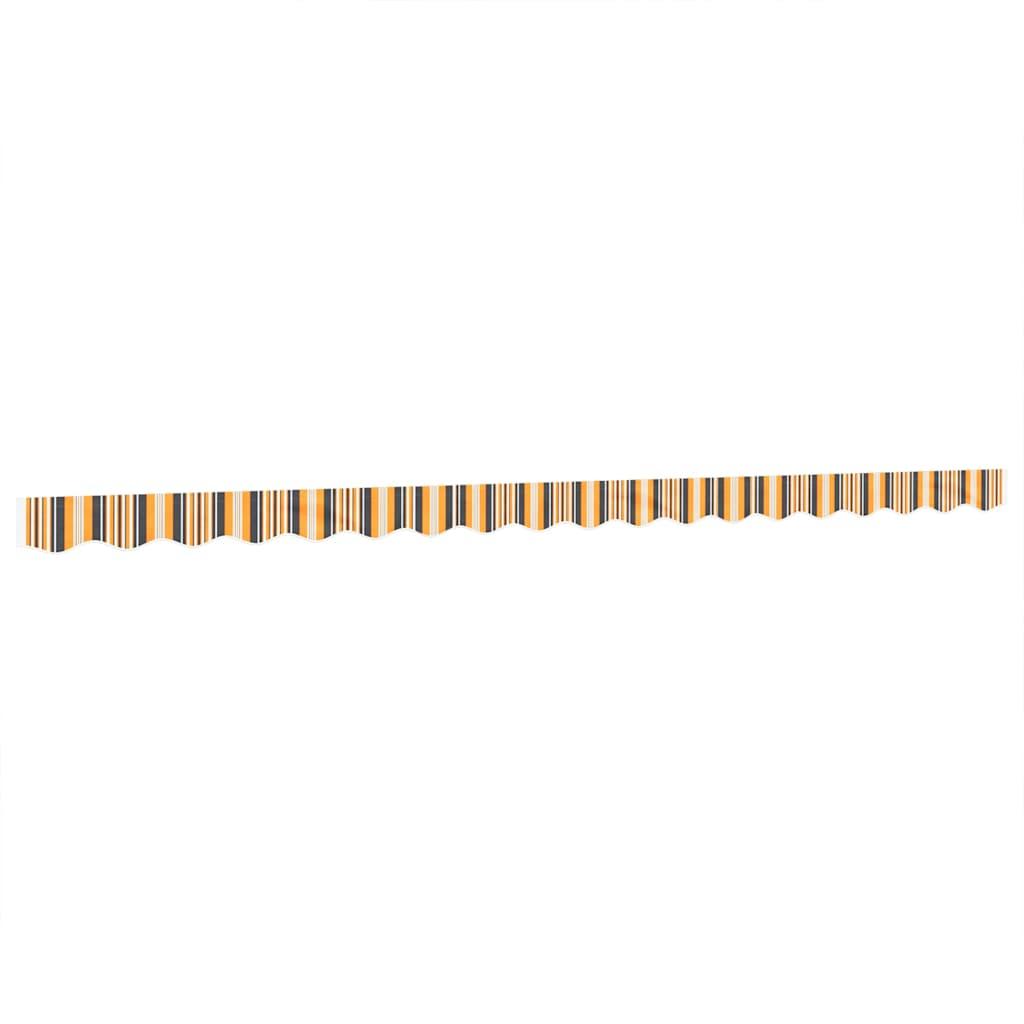 Tela de cenefa de toldo de repuesto rayas amarillo y blanco 280x20 cm
