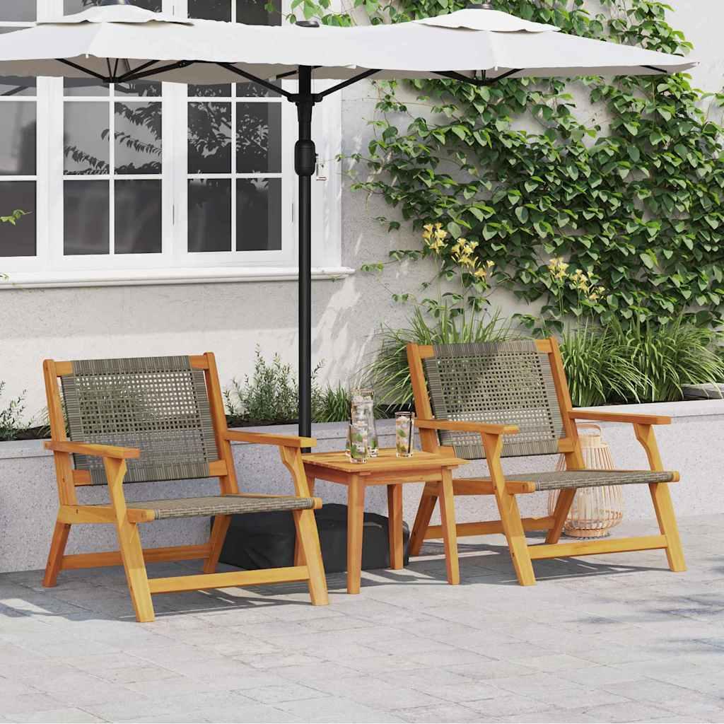 Muebles de jardín 2 pcs Gris 67 x 78 x 73 cm