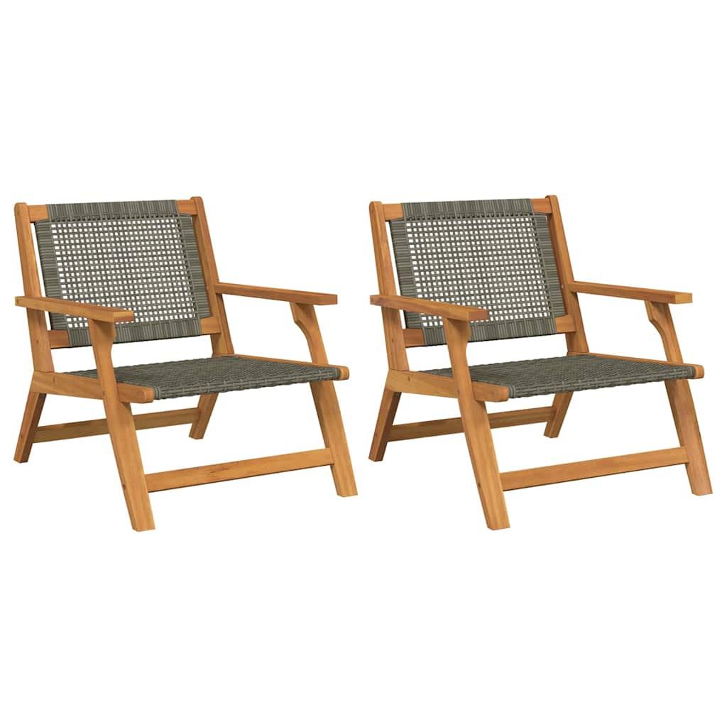 Muebles de jardín 2 pcs Gris 67 x 78 x 73 cm