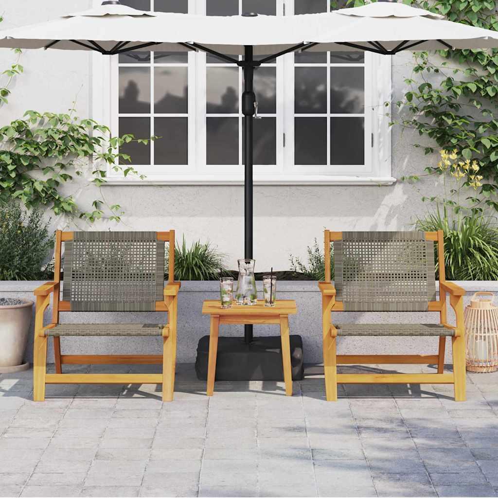 Muebles de jardín 2 pcs Gris 67 x 78 x 73 cm