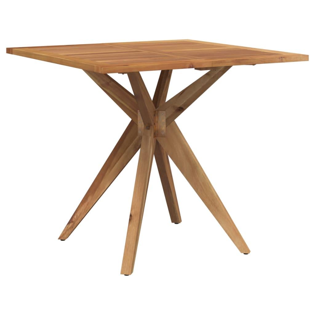 Mesa de jardín cuadrada madera maciza de acacia